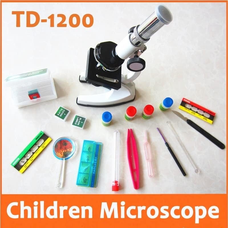 מיקרוסקופ אביזרי 1200 פעמים מתכת יום הולדת מתכת סטודנט צעצוע מיקרוסקופ עם מנורת מעבדה מתכלה