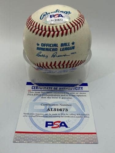 סקוט אריקסון תאומים אוריולס חתום על חתימה רשמית של חתימה MLB בייסבול PSA DNA - כדורי בייסבול חתימה
