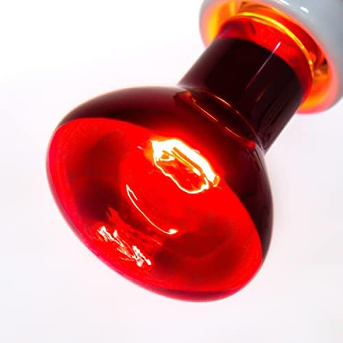 REPTIZOO 75W נורת מנורת חום זוחלים 2 יחידות חום אינפרא אדום פולט מנורת חום אדומה לזוחל דו -חיים, נורת