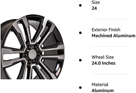 OE Wheels LLC 24 אינץ 'חישוקים בכושר לפני 2019 סילברדו סיירה לפני 2011 טאהו פרברי יוקון אסקאלדה CV44 24x10 גלגל