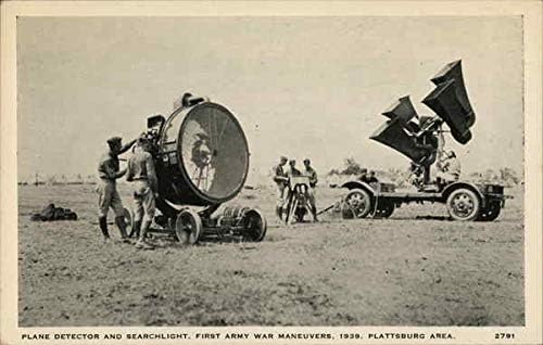 גלאי מטוס וזרקור, תמרון המלחמה של הצבא הראשון, 1939, אזור פלטסבורג גלויה עתיקה מקורית