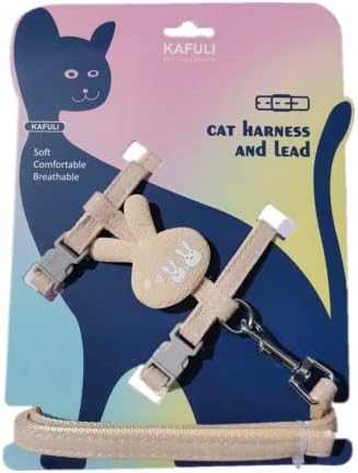 רתמת חתול מתכווננת ורצועה, רצועת ניילון בצורת רתמת אפוד חתול לנשימה ורצועה להגדיר עבור חתלתול וכלבים קטנים,