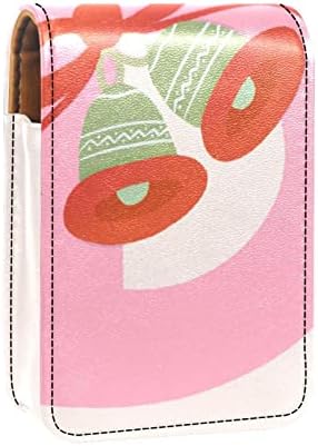 מארז שפתון Oryuekan עם מראה איפור נייד חמוד חמוד שקית קוסמטית, קריקטורה מקסימה מכתב D ופעמון חג המולד