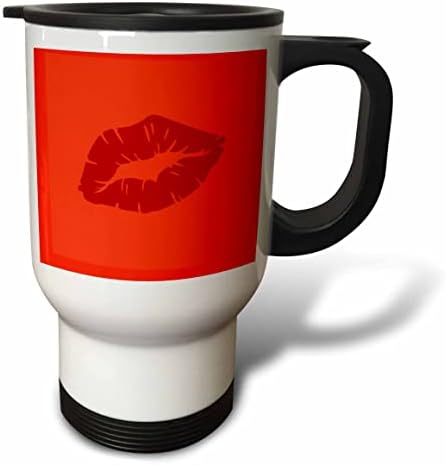 3 רוז יפה עוצמה אדום שפתון נשיקה מבודד-נסיעות ספלים