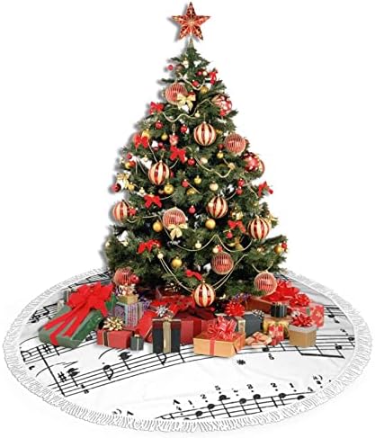 גיליון מוסיקה חצאית עץ חג המולד אדום עץ חג המולד קישוט לשנה החדשה עיצוב מסיבת חג חגיגי 36