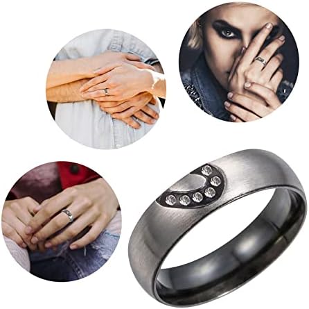 טבעות זולות של יסטו לנשים טבעת טבעת פלדה פשוטה של ​​טיטניום טבעת תכשיטים חמודים מצוירים