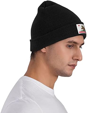 חדש קליפורניה סתיו חדש קליפורניה רפובליקה מתנות שחור כפת כובע לגברים נשים כובעים חמים לסרוג כובעי גולגולת