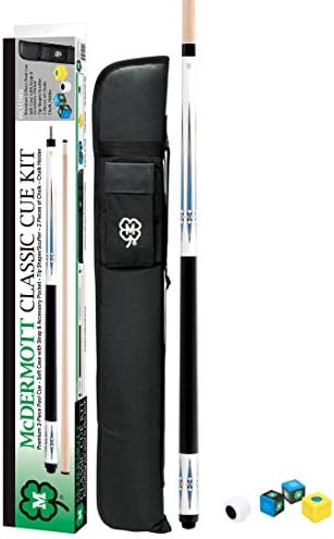 MCDERMOTT MICHIGAN PRO/DELUXE/Classic Grey/Classic Classic Cue Cue ערכת ציוד ציוד ביליארד מקצועי עבור