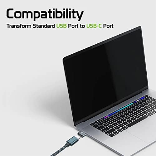 USB-C נקבה ל- USB מתאם מהיר זכר התואם ל- Xiaomi Redmi 3S שלך למטען, סנכרון, מכשירי OTG כמו מקלדת, עכבר, רוכסן,