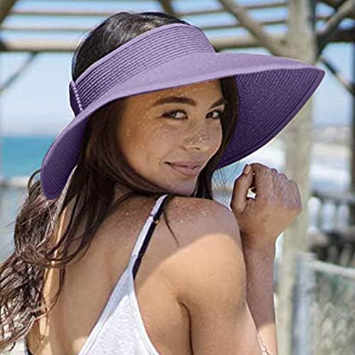 כובעי קש קיץ של נשים מגלגלות כובעי שמש ספורט מוצקים כובעי ספורט מוצקים