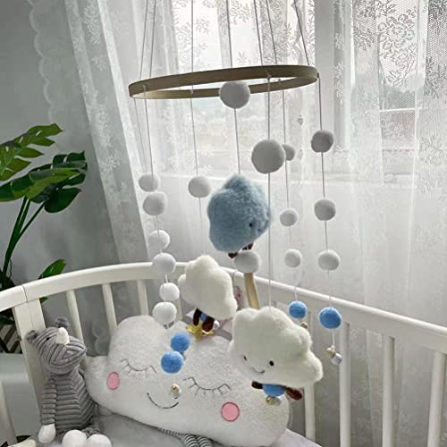 תינוק נייד תליית מיטת פעמון תינוקות תינוק רוח פעמון ילדים חדר ענן נייד רוח פעמון עבור תינוק מיטת מיטת עננים