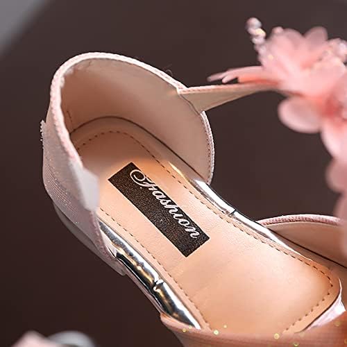 בנות נעלי פרח ריינסטון נמוך עקב נמוך שמלת חתונה שמלת חתונה נעליים נסיכה מרי ג'יין נעליים לבנות פעוטות