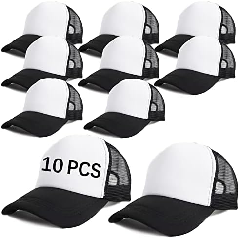 אורג ' 10 חבילה יוניסקס סובלימציה ריק רשת בייסבול כובע פוליאסטר רשת נהג משאית כובע