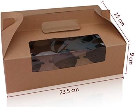 10 יחידות 6 חללים נייר הקאפקייקס תיבת נייד קינוח מכולות מאפיית עוגת ספקים לבית קינוח חנות