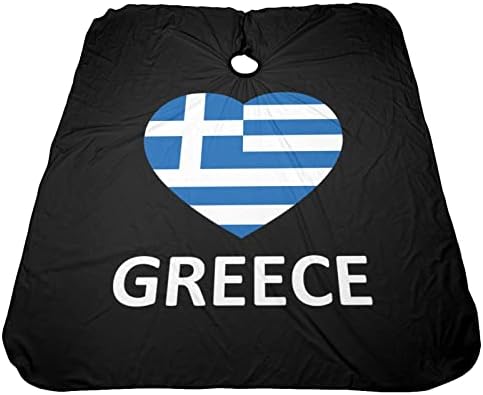 דגל יוון תספורת לב תספורת סינר שיער חיתוך סלון כף 55 x 66 אינץ