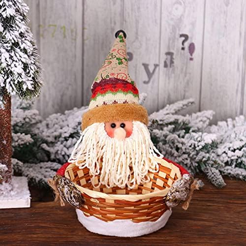 טודוזו 1 יחידות החג שמח סוכריות אחסון סל קישוט סנטה איש שלג אחסון סל שולחן העבודה סוכריות תיבת חטיף סיפור