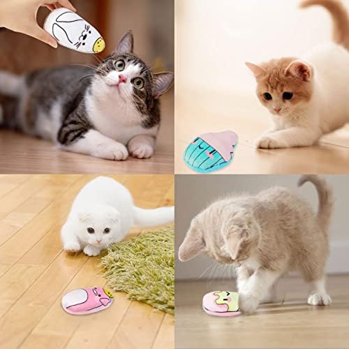 צעצועים קטניפ של Dorakitten Catnip לחתולים מקורה - 5 יחידות קטיפה לחתול לחת צעצועים בקיעת שיניים אינטראקטיבית