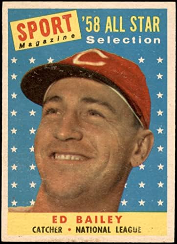 1958 Topps 490 All-Star Ed Bailey Cincinnati Reds Ex/MT Reds