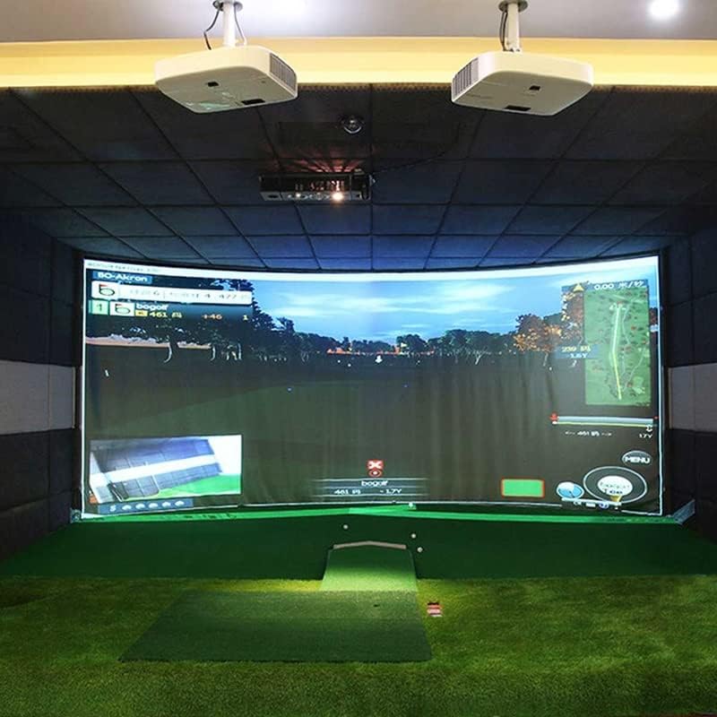 Ytyzc גולף סימולטור סימולטור השפעה תצוגה מסך הקרנת מסך מקורה חומר בד לבן גולף תרגיל גולף יעד