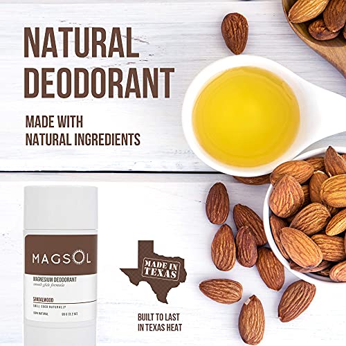 Magsol Deodorant טבעי לגברים ונשים - דאודורנט גברים עם מגנזיום - מושלם לעור רגיש במיוחד, דאודורנט