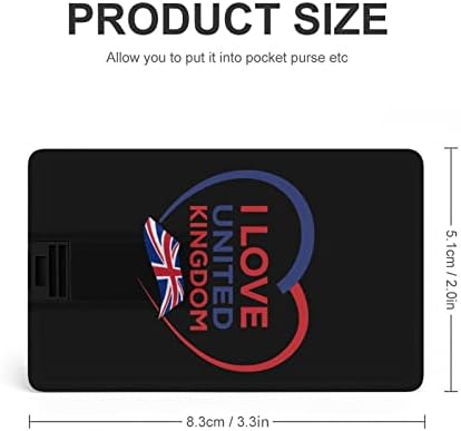 אני אוהב את בריטניה USB Drive Drive Design Card Design USB Flash Drive U Disk Drive 64G