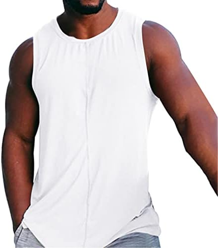 גברים של אימון גופייה שרירים חולצות ללא שרוולים פיתוח גוף מהיר יבש חולצה ביצועים קלאסי עגול צוואר חולצות