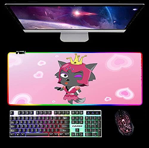 מחצלת עכבר משחק Big Wolf RGB Dota Gamer מחשב XXL משרד עם תאורה אחורית 400 x 800 x 4 ממ
