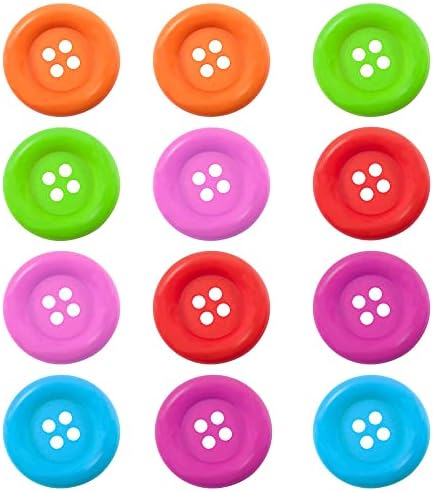 2 /50 ממ תערובת צבע כפתור גדול כפתור תפירה 4 חורים כפתורים עגולים בהירים גדולים לתפירה לבגדים DIY גרוטאות גרוטאות