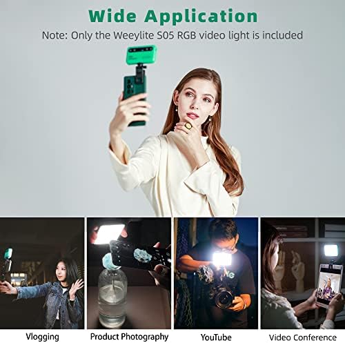 וויליט 05 ג ' יגה-בייט הוביל אור וידאו עם בקרת אפליקציות, אור מצלמה מיני נטענת עם סוללה של 2000 מיליאמפר