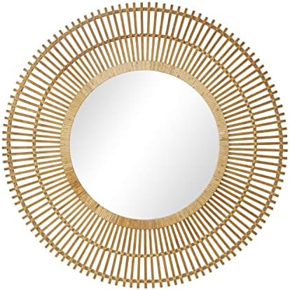 Deco 79 Bamboo Starburst Corl Mirror, 37 x 1 x 37 , חום