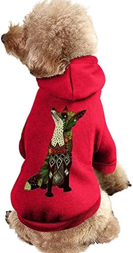 שועל פרחוני בהתאמה אישית קפוצ'ונים לכלב חיות מחמד בגדי כלבים נעימים רכים נושמים סוודרים מחמד עם כובע