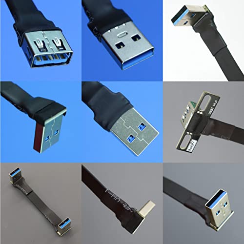 ADT-Link USB 3.0 סוג A זכר ל- USB כבל סרט הרחבה נקבה קפל 90 FPV FPC רך גמיש רך גמיש