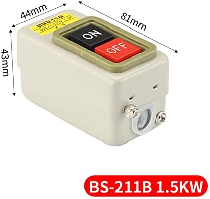 כפתור כפתור בקרת ההפעלה של UNCASO מתג תלת פאזי תפס מנוע כפתור לחץ לחץ לחץ על מתג BS211B BS216 BS230