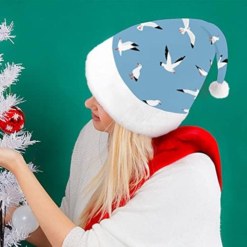 שחף חג המולד כובע סנטה כובע עבור יוניסקס מבוגרים נוחות קלאסי חג המולד כובע עבור מסיבת חג המולד חג