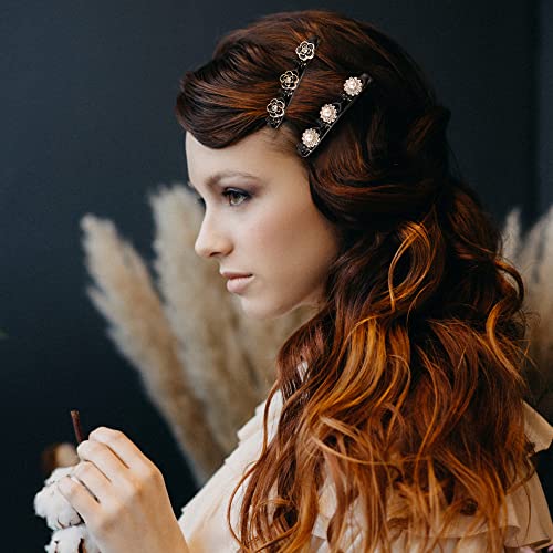 קטעי שיער קלועים לנשים באד סאטן רצועות שיער פרפר פרח פנינה אבני חן אביזרי שיער לנשים נערות קטעי