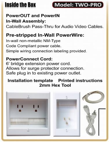 Powerbridge Two-Pro-6 Outlet Power Outlet Professional Drade Comeoced System Management Cable
