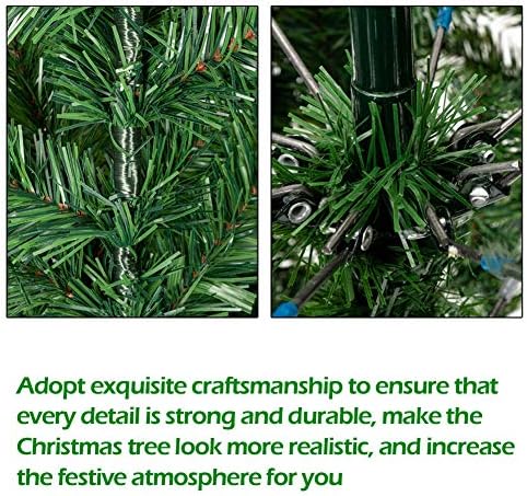 XFXDBT 7ft עץ חג מולד מלאכותי, עץ חג המולד שלג נוהר עם חרוטים אורנים, 1350 טיפים לענפים לקישוט חג חגיגי