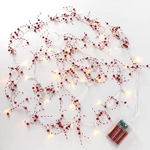 Joyin 10ft חג חג המולד זר חרוזים מוארים, 39 גרנד מקדים דקורטיבי LED, קישוטים פנימיים וחיצוניים לבית, למסיבות