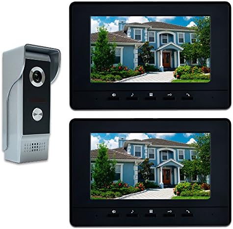 וידאו פעמון אינטרקום דלת טלפון מערכת, חיצוני מצלמה + צג פנימי + 4 חוט עבור בית וילה דירה