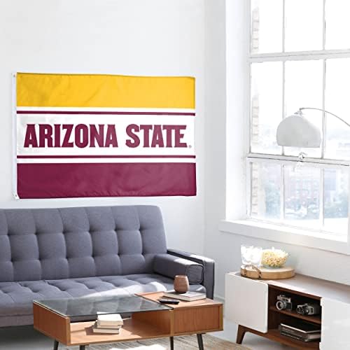 NCAA אריזונה סטייט סאן שדים יוניסקס דו צדדי 3 'x 5' לוגו צוות דגל אופקי, אופקי 3 'x 5', גודל אחד