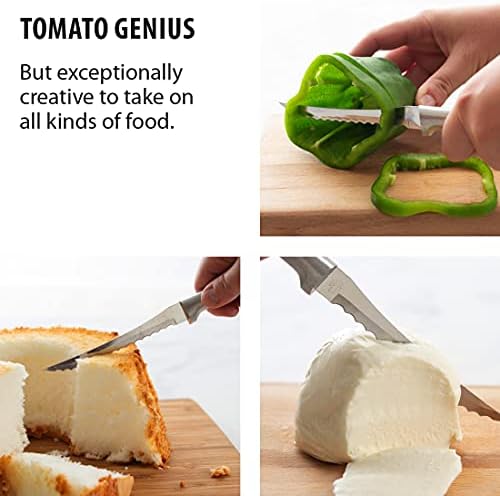 RADA MFG סכין חיתוך עגבניות סכין נירוסטה עם ידית אלומיניום תוצרת ארהב, 8-7/8 אינץ ', 2 חבילה