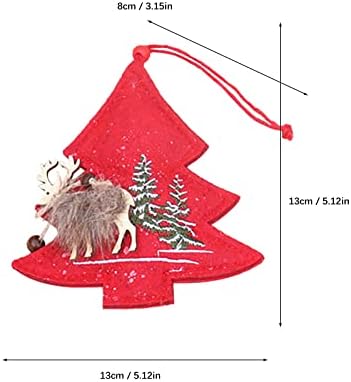 מחזיק מדרגות קישוטי חג המולד בד עץ חג המולד בצורת כוכב עץ עץ תליון ויטראז 'ויטראז'