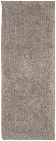 שטיח אמבטיה מכותנה-שטיח אמבטיה באורך 100 אחוז כותנה קטיפה באורך 24 על 60 על 0.5 סנטימטרים-שטיח הפיך, רך, סופג