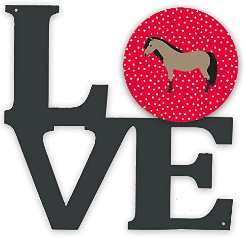 אוצרות קרוליין 5337 וולוו וולשית פוני סוס אהבה מתכת קיר יצירות אמנות אהבה, אדום,