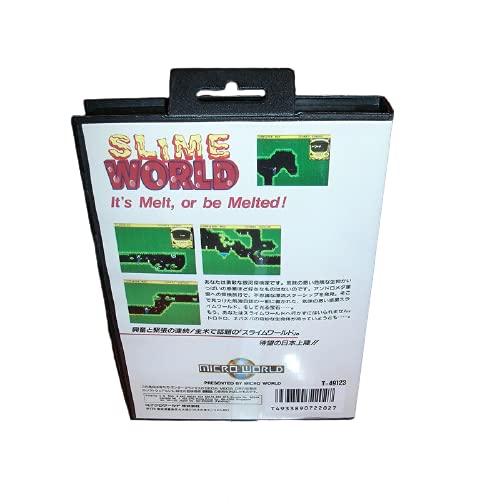 עולם העולמי של Aditi Slime יפן עטיפה עם קופסא ומדריך לאנגלית עבור Sega Megadrive Genesis Console Game