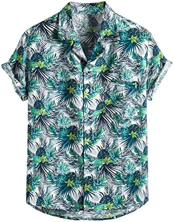 תלבושת תלבושת שני חלקים לגברים גברים אביב קיץ 2 ערכות חתיכות חוף מודפסות חולצה שרוול קצר