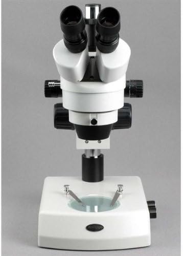 מיקרוסקופ זום סטריאו טרינוקולרי מקצועי דיגיטלי של אמסקופ-2 הרץ-8 מ', עיניות פי 10, הגדלה פי 3.5-90,