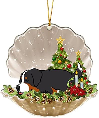 2022 חדש פירות ים מעטפת כלב חג המולד כיפים תליון קריקטורה עץ חג המולד תליון חג המולד קישוט תליון חג המולד