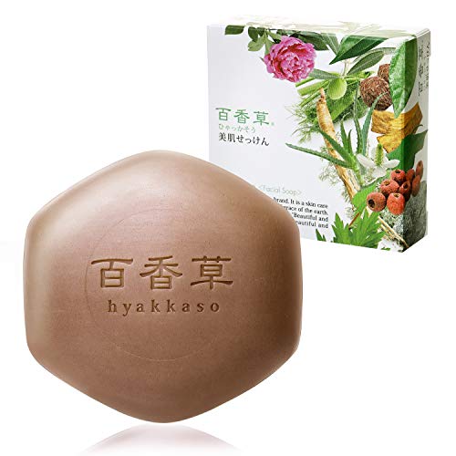 היאקאסו יפן-עשבי תיבול ומינרלים סבון פנים, ניקוי יומיומי וטיפול באקנה, לכל סוגי העור, שטיפת פנים וגוף, טיפוח עור