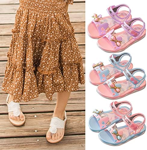 קיץ נסיכת חוף נעלי אופנה עור נעליים לילדים צעירים ובנות נעליים יומיומיות עבה סוליות פעוט ופרס